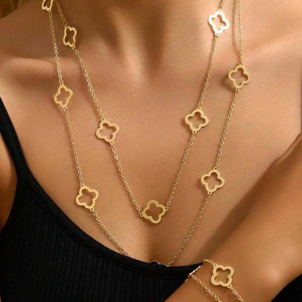 Gold and White Mixed-Metal Fashion Necklace Bundle - Picture 2 of 9